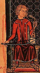 Rabâb-Spieler in Südspanien, von den Cantigas de Santa Maria.