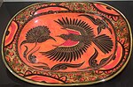 Thumbnail for File:Red Winged Blackbird Platter, ceramic, Lucky Rabbit Pottery.jpg