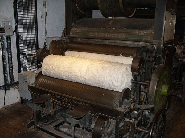 A restored carding machine at Quarry Bank Mill in the UK