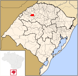 Lage von Santo Ângelo in Rio Grande do Sul