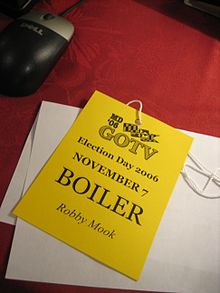 Robby Mook get out the vote leaflet for the Maryland gubernatorial election Robby Mook MD 2006 GOTV.jpg