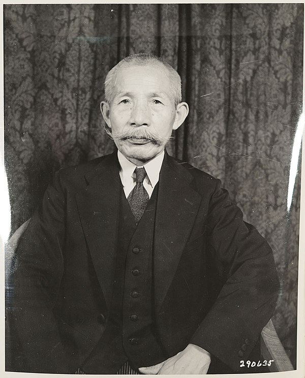 Sadao Araki during the trial for war crimes at International Military Tribunal for the Far East, 1947