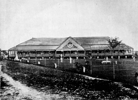 1899 photograph of the British administration building in Sandakan, capital of North Borneo from 1884 to 1945