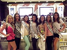 Summers (far left) and other Miss Teen USA 2012 state titleholders at Miss USA 2012 in Las Vegas Sarah Summers at Miss USA 2012.jpg