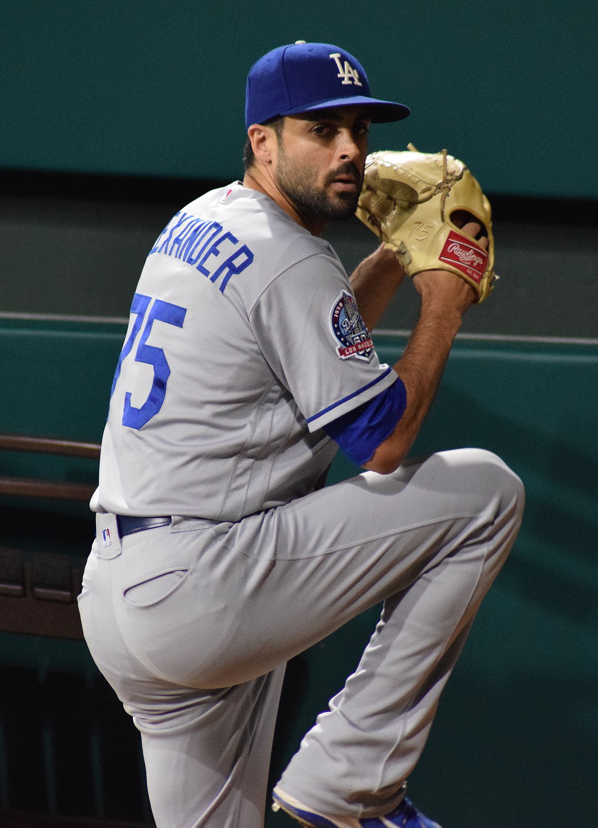 Scott Alexander Authentic Game-Used 2018 Memorial Day Los Angeles Dodgers  Jersey