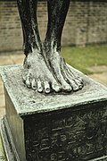 Feet and inscription