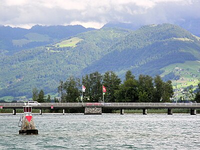 Der Brückenabschnitt bei Rapperswil