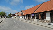 A row of historic inns in Žeimelis, northern Lithuania