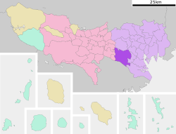 Lokasi Setagaya di Prefektur Tokyo
