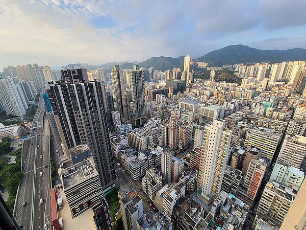 Overlook of Sham Shui Po from Nam Cheong Street