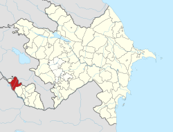 Map of Azerbaijan showing Sharur Rayon