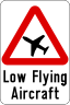 Singapore road sign - Warning - Low flying aircraft.svg