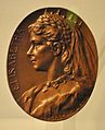 Medaila s portrétom cisárovnej Alžbety od sochára Štefana Schwarza, (rok vzniku neznámy, cca 1898 alebo neskôr) bronzový odliatok