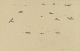 Sketch of Flying Aircraft, Italy, 1918