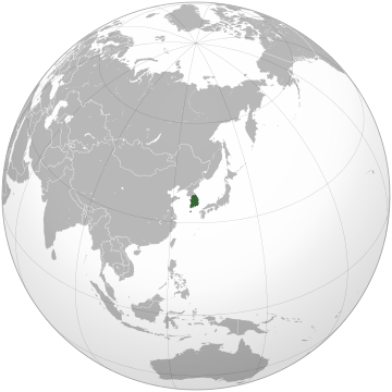 File:South Korea (orthographic projection).svg