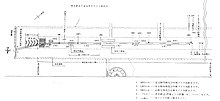 Diagram of flight 611's landing (in Japanese) Southwest Air Lines Flight 611(JA8444) crashsite map.jpg