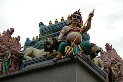 Sri Veeramakaliamman tapınağının detayı
