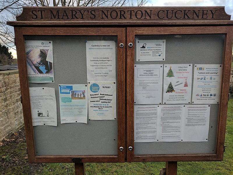 File:St Mary's Church, Norton Lane, Cuckney (Church Sign) (1).jpg