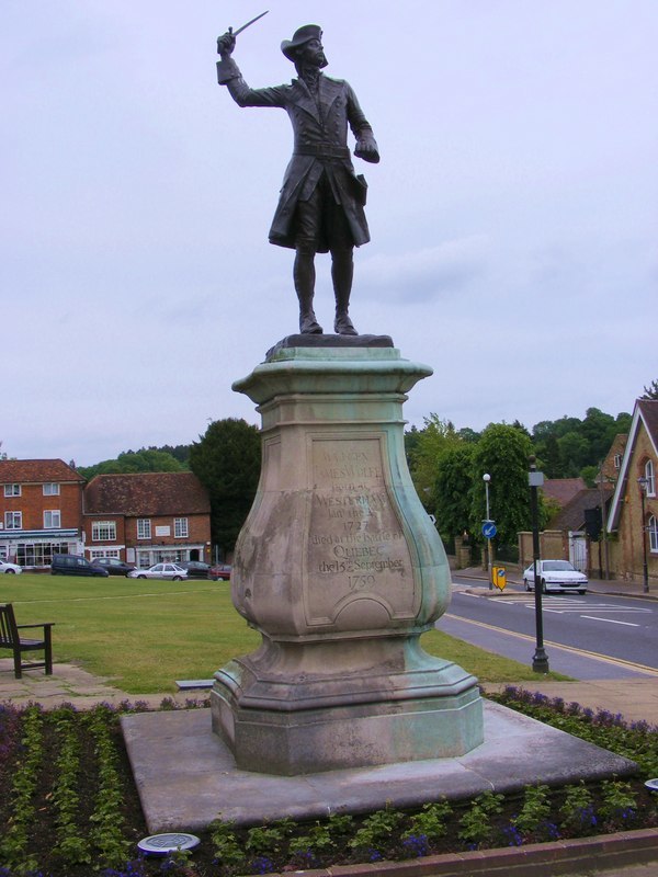 Wolfe statue at his birthplace Westerham, Kent