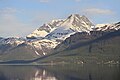 Steindalstinden as seen from Skibotn in a morning in 2011 June.