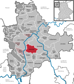 Läget för Steinfeld i Landkreis Main-Spessart