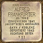 Stumbling block for Alfred Frankfurter (Lindow (Mark)). Jpg