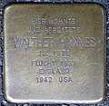 Stolperstein für Walther Hannes (Obenmarspforten 13)