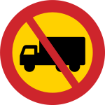 Förbud mot trafik med tung lastbil