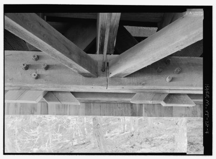 Treenails used in the Brown Bridge in Rutland County, Vermont