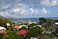 Vue du village de Tartane en Martinique, au fond la baie de Tartane.