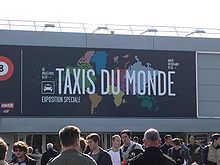 entrance to Taxis du Monde exhibition in Hall 8 Taxi du monde.jpg