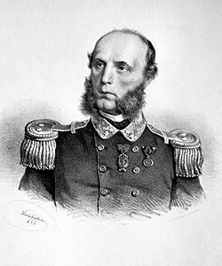 Admiral Wilhelm von Tegetthoff, namesake of the battleship Tegetthoff Tegetthoff-lithographie.jpg