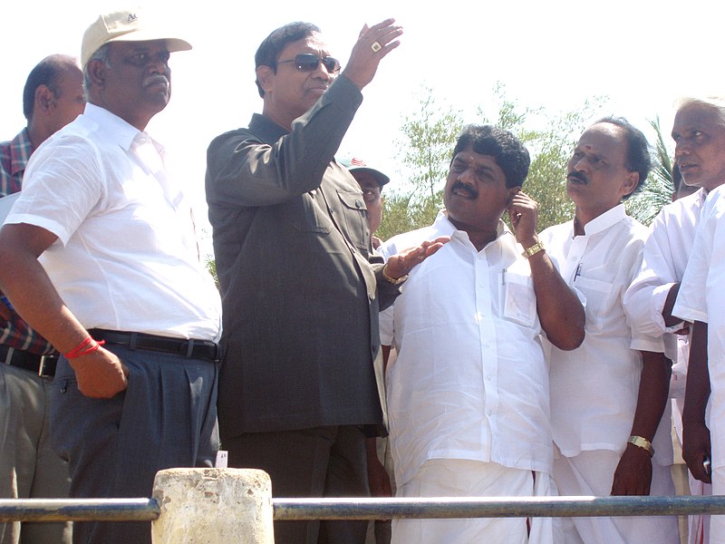 File:The Union Minister for Shipping, Road Transport & Highways, Shri T.R. Baalu reviewing the upgradation works of Jambavankottai Fishing Harbour at Muthupet, Tamil Nadu on June 14, 2006.jpg