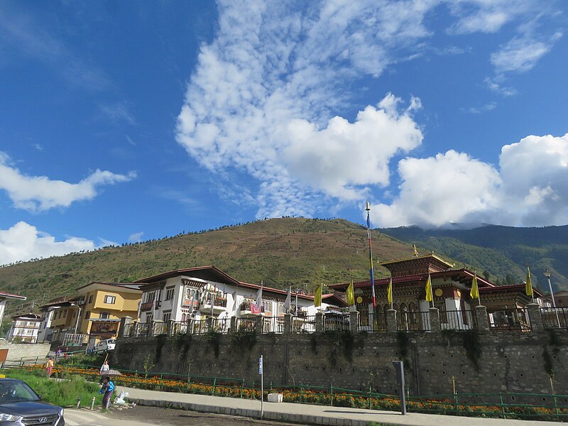 File:Thimphu streets, buildings and people during LGFC - Bhutan 2019 (134).jpg