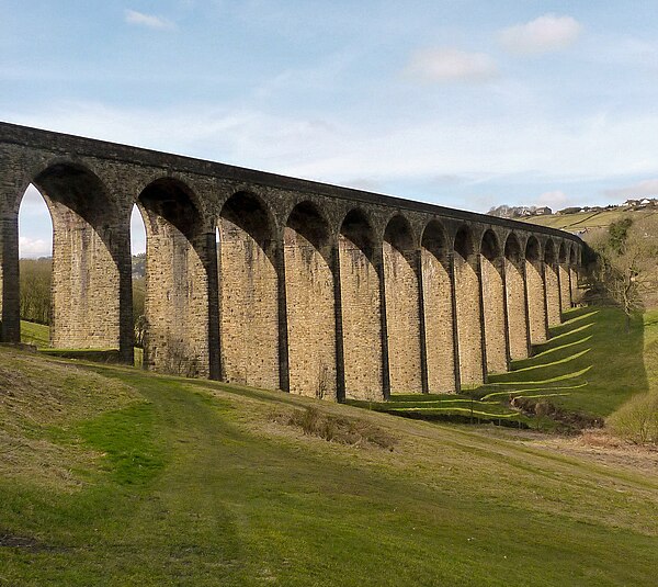 Thornton Viaduct, as seen from the 7th green of Headley Golf Club