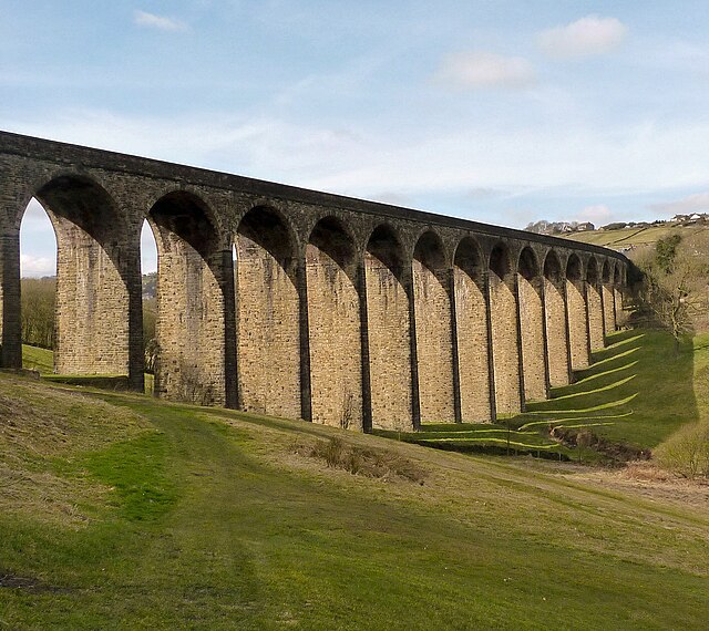 Thornton Viaduct, as seen from the 7th green of Headley Golf Club