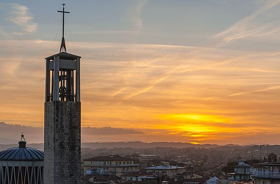 Sunset in Montecatini Terme, Tuscany Italy, March 2017