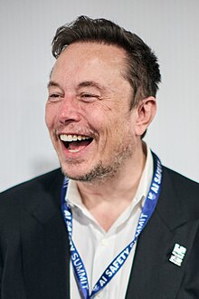 Elon Musk in 2023 at an AI Summit at Bletchley Park UK Government hosts AI Summit at Bletchley Park (53302927869).jpg