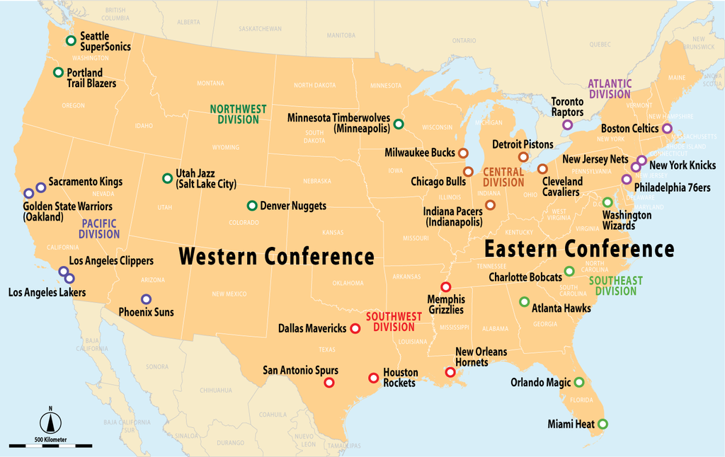 File Usa Nba Conferences Und Divisions 08 Mit Legende In Karte Png Wikimedia Commons