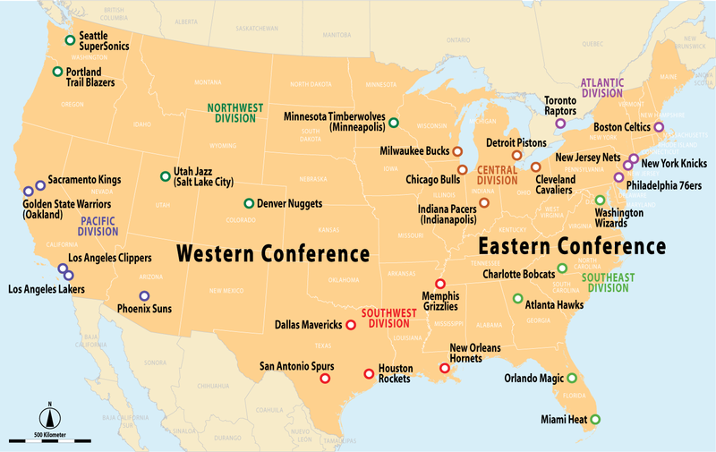 File:USA - NBA-Conferences und Divisions 2008 (mit Legende in Karte).png