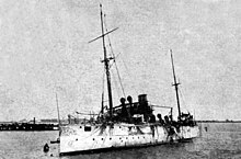 Bennington after the explosion on 21 July 1905 which killed 66 in San Diego USS Bennington (PG-4) beached at San Diego, California (USA), after her 21 July 1905 boiler explosion (NH 102779-KN).jpg