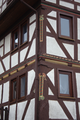 English: Half-timbered building (detail) in Helpershain, Vogelsbergstrasse 49, Ulrichstein, Hesse, Germany This is a picture of the Hessian Kulturdenkmal (cultural monument) with the ID Unknown? (Wikidata)