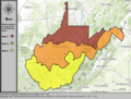 Districts de Virginie-Occidentale de 1993 à 2002.