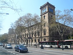 l'edifici històric de la Universitat de Barcelona de l'arquitecte Elies Rogent i Amat. Barcelona, Catalunya