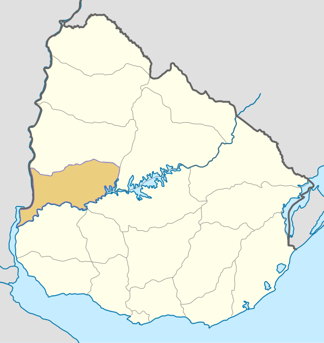 內格羅河省 (烏拉圭)在烏拉圭的位置