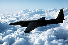 A U-2 reconnaissance plane discovered Soviet missiles in Cuba based on a flight path selected by DIA analysts Usaf.u2.750pix.jpg