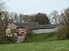 Haakvormige hoeve van vakwerk