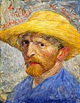 フィンセント・ファン・ゴッホ『麦わら帽子を被った自画像』1887年