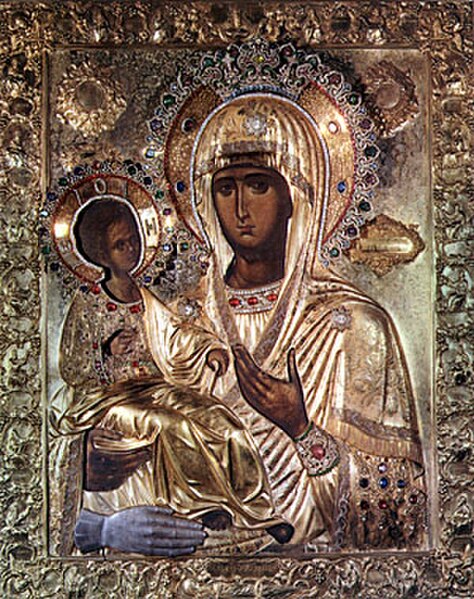 Trojeručica meaning "Three-handed Theotokos" is the most important icon of the SOC, and the main icon of Mount Athos