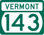Vermont Route 143 işaretçisi